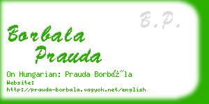 borbala prauda business card